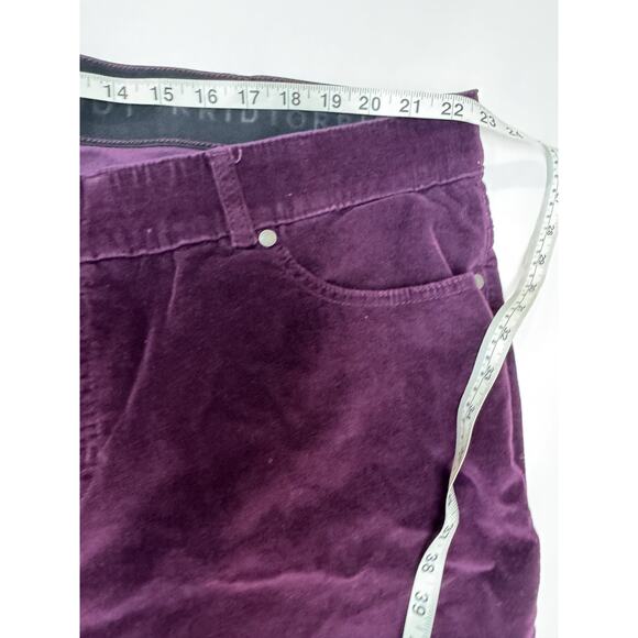 Torrid Bombshell Skinny Corduroy Pants Burgundy 46" * 29" High Rise Plus Sz 28T - Picture 5 of 11